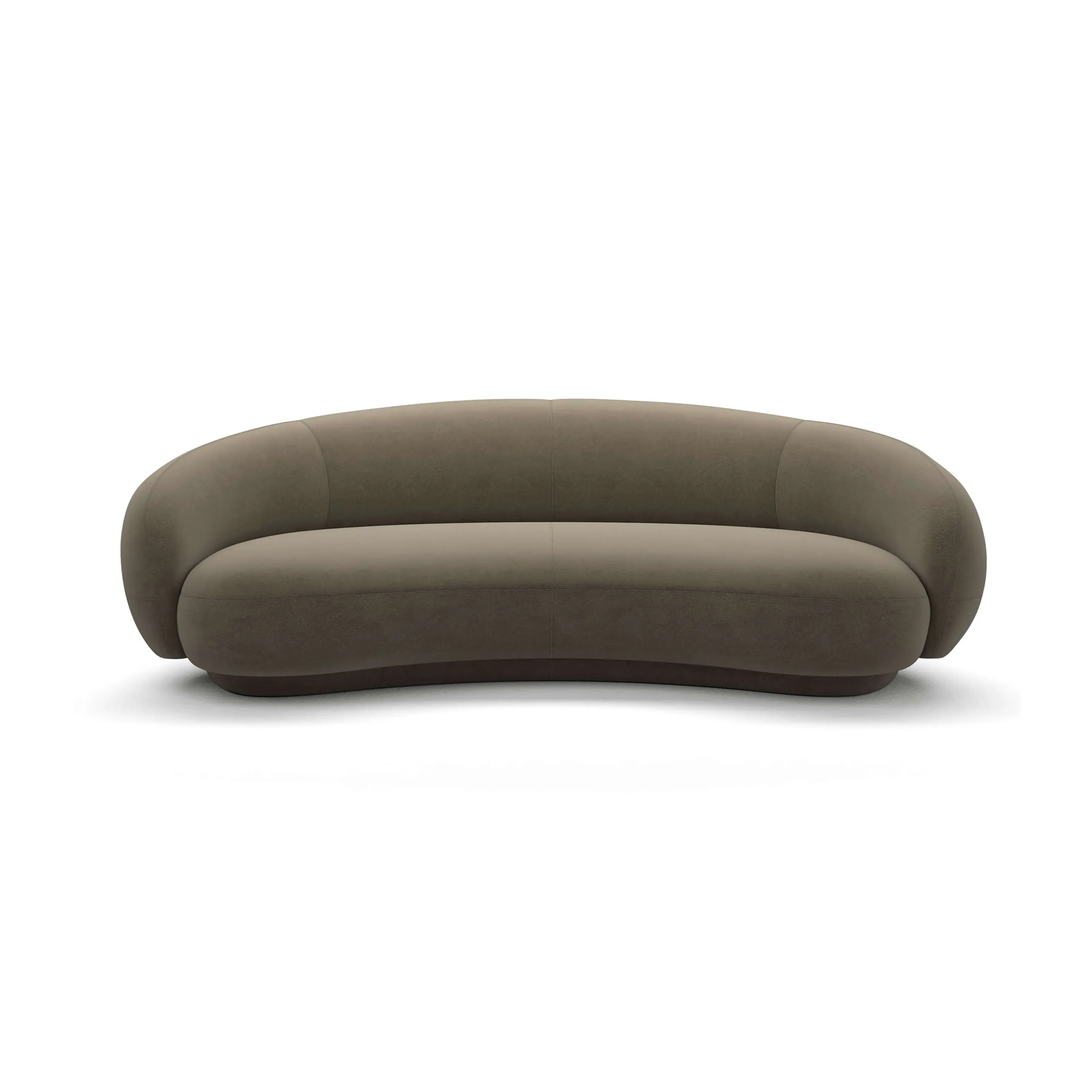 Savelle Curved Sofa - Ash Brown, Velvet product