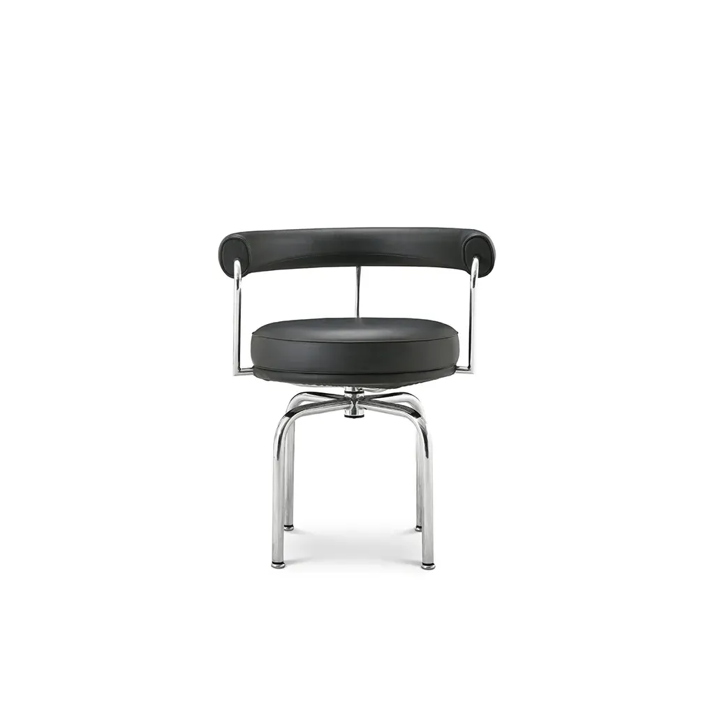 Corbusier Swivel Chair - Charcoal Grey, Boucle Wool product