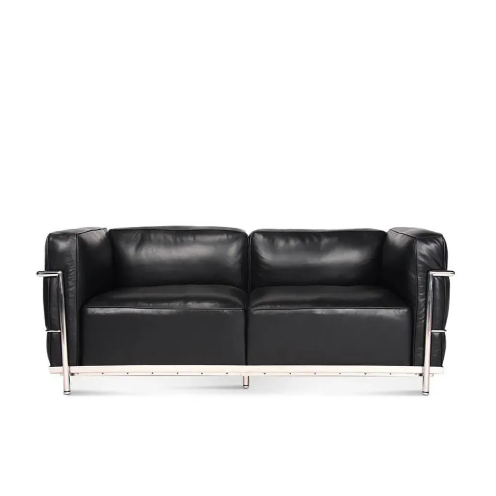 Grand Modele 2-Seater Sofa with Down Cushions - Cream, Aniline Leather product