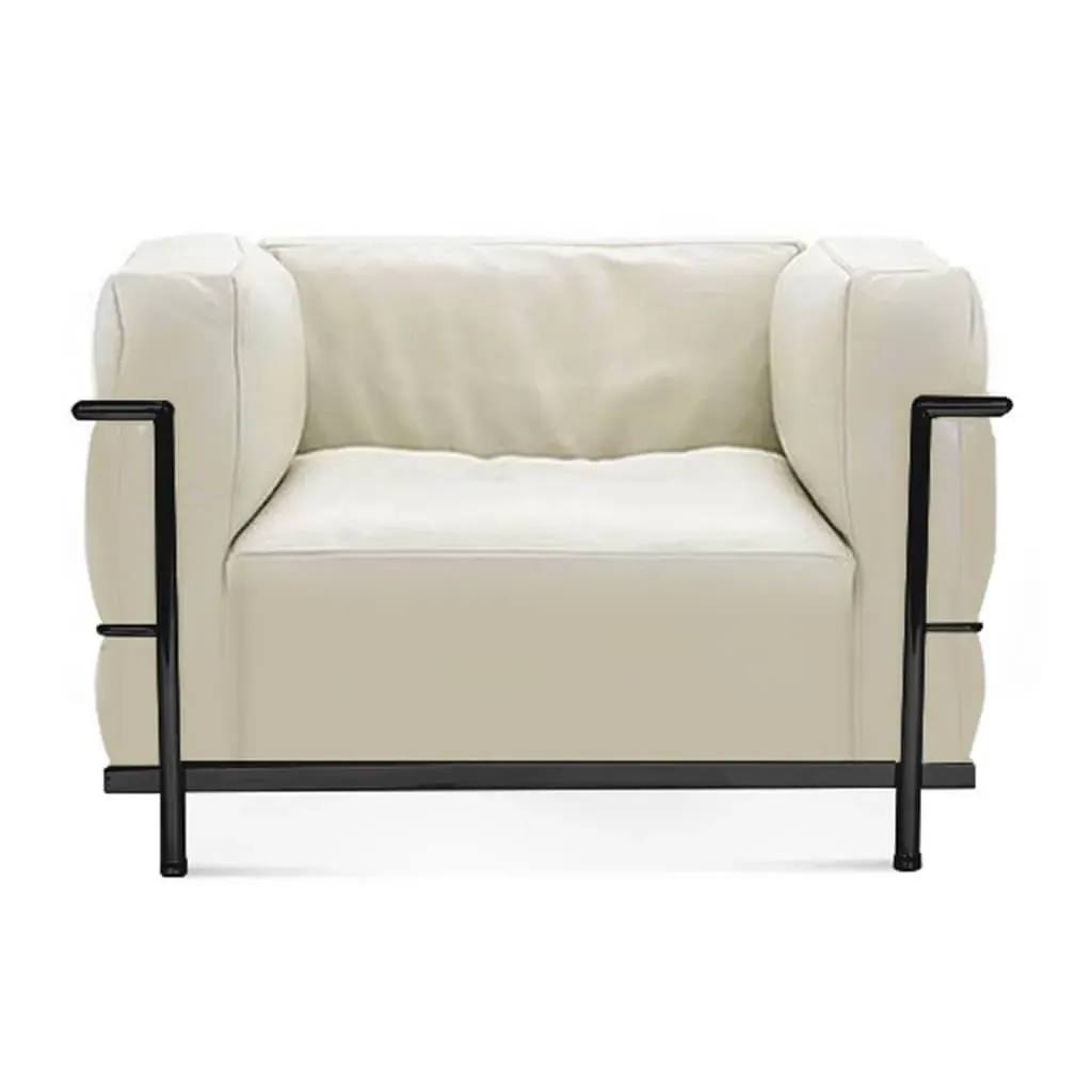 Grand Modele Armchair with Down Cushions - Cream, Aniline Leather product