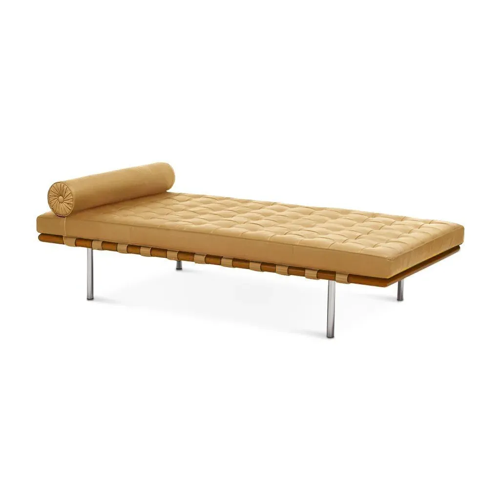 Barcelona Pavilion Daybed - Beige, Aniline Leather product