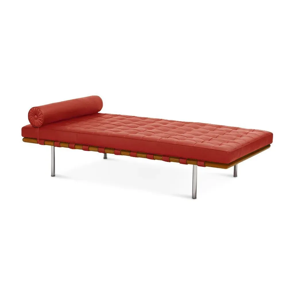 Barcelona Pavilion Daybed - Red, Top Grain Leather product