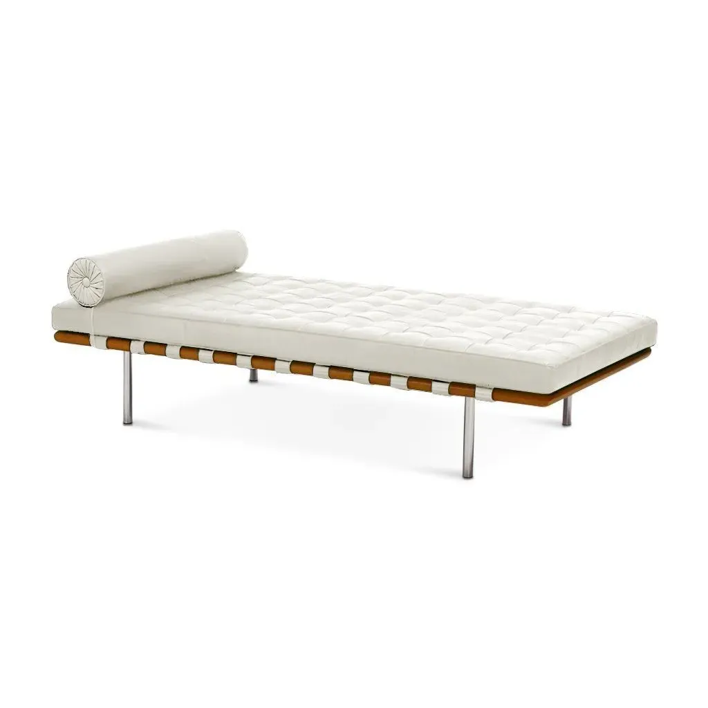 Barcelona Pavilion Daybed - White, Aniline Leather product