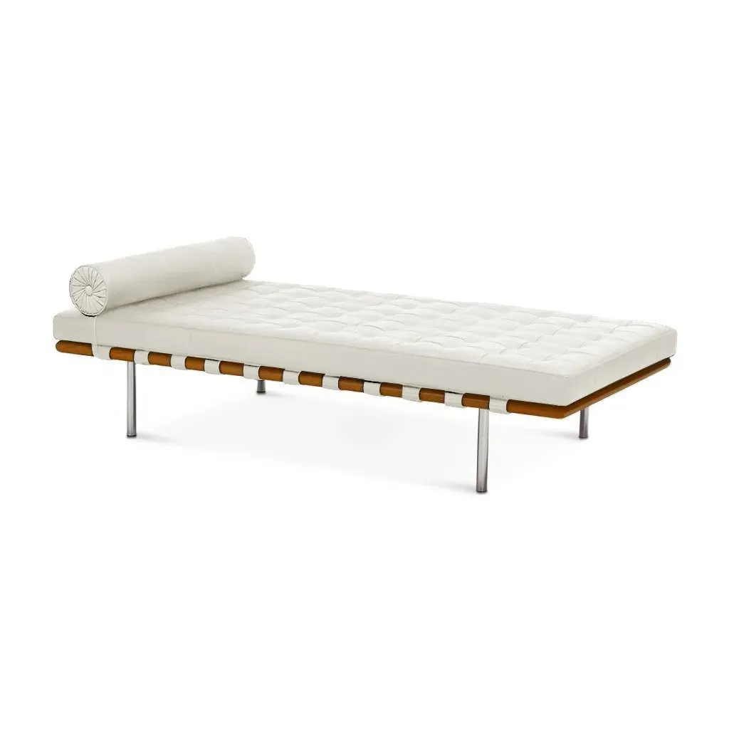 Barcelona Pavilion Daybed - White, Top Grain Leather product