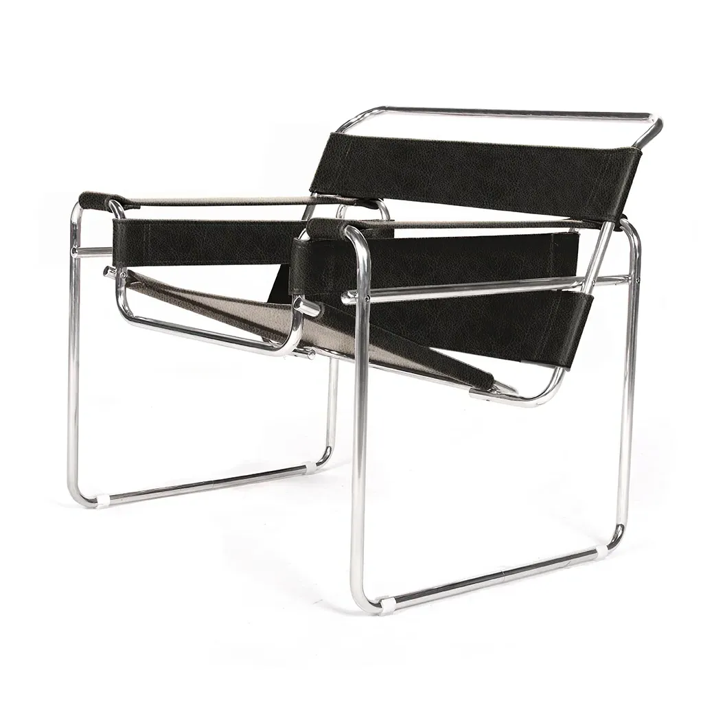 Wassily Chair - Chrome Frame, Top Grain Leather Black product