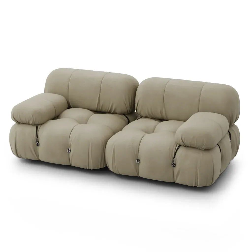 Bellini Combination 012 Sectional Sofa - Stone Taupe, Vegan Leather product