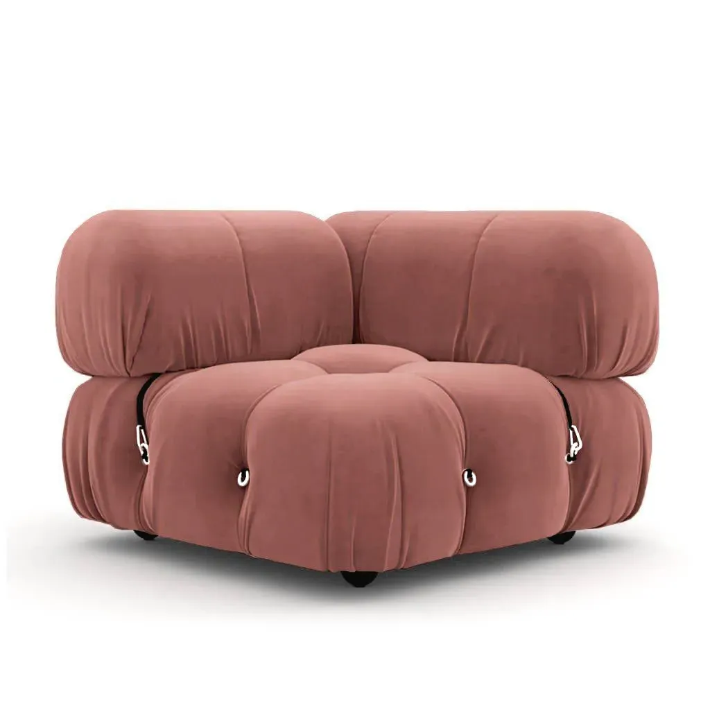 Bellini Corner Sofa Module - Rose Mauve, Velvet product