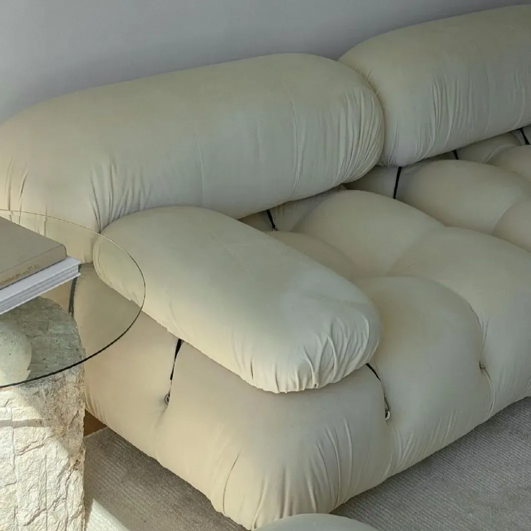 Bellini Modular Sofa Armrest Module - Ecru Beige, Velvet product