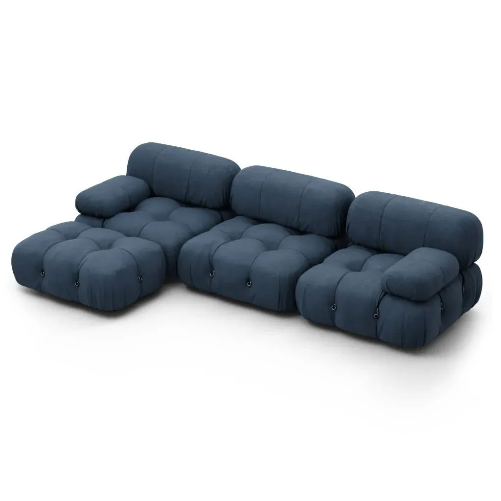 Bellini Sectional Sofa - Distressed Space Blue, Vegan Leather product
