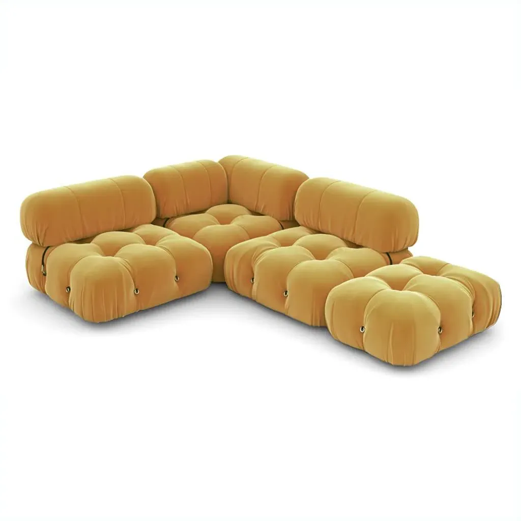 Bellini Sectional Sofa - Ginger Cider, Velvet product