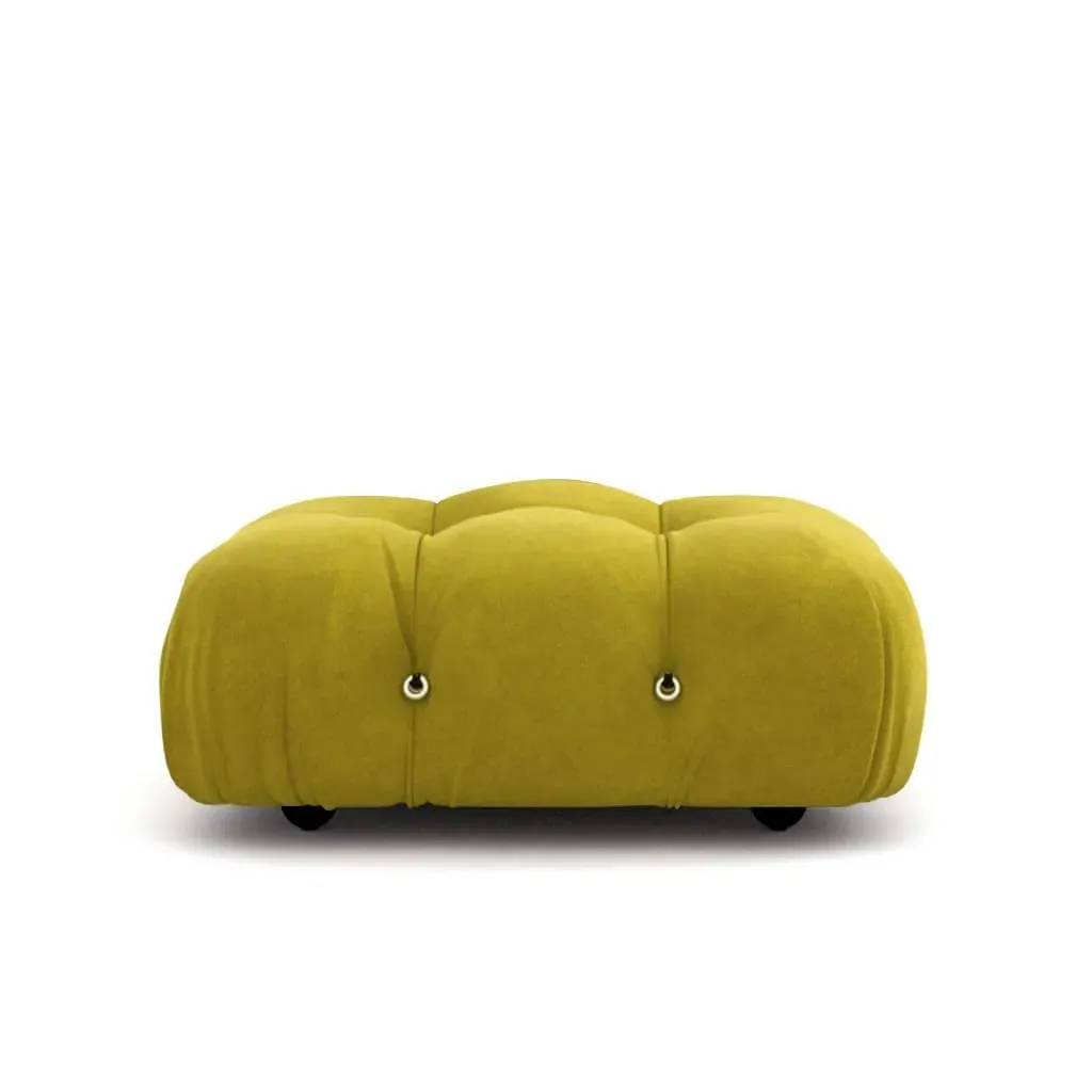Bellini Sectional Sofa with Ottoman - Citron Gold, Suede product