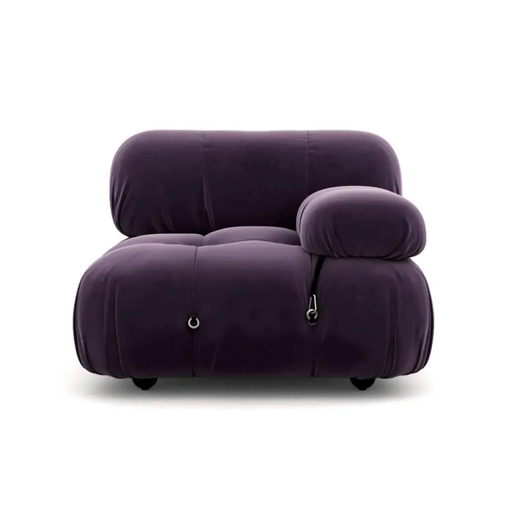 Bellini Sofa Armrest Module - Royal Violet, Velvet product