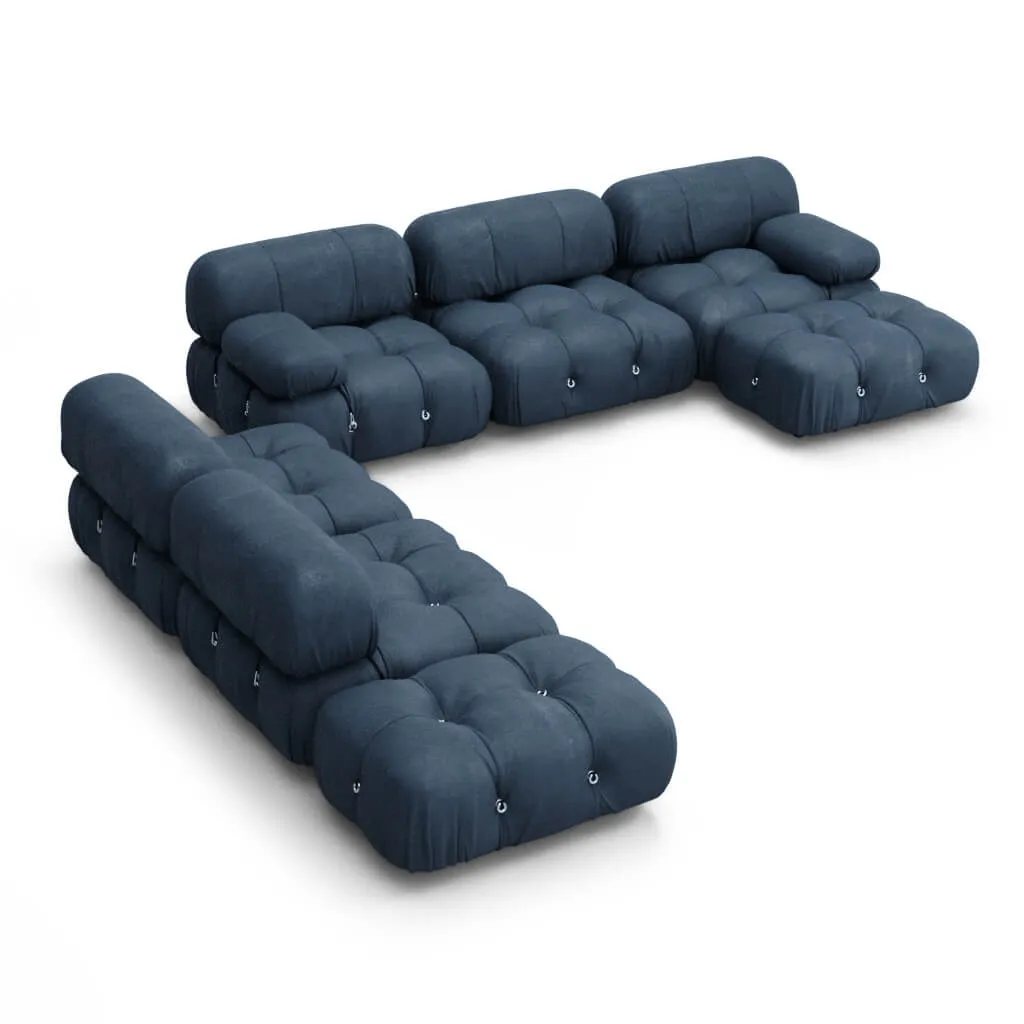 Bellini Sofa Combination 007 - Distressed Space Blue, Vegan Leather product
