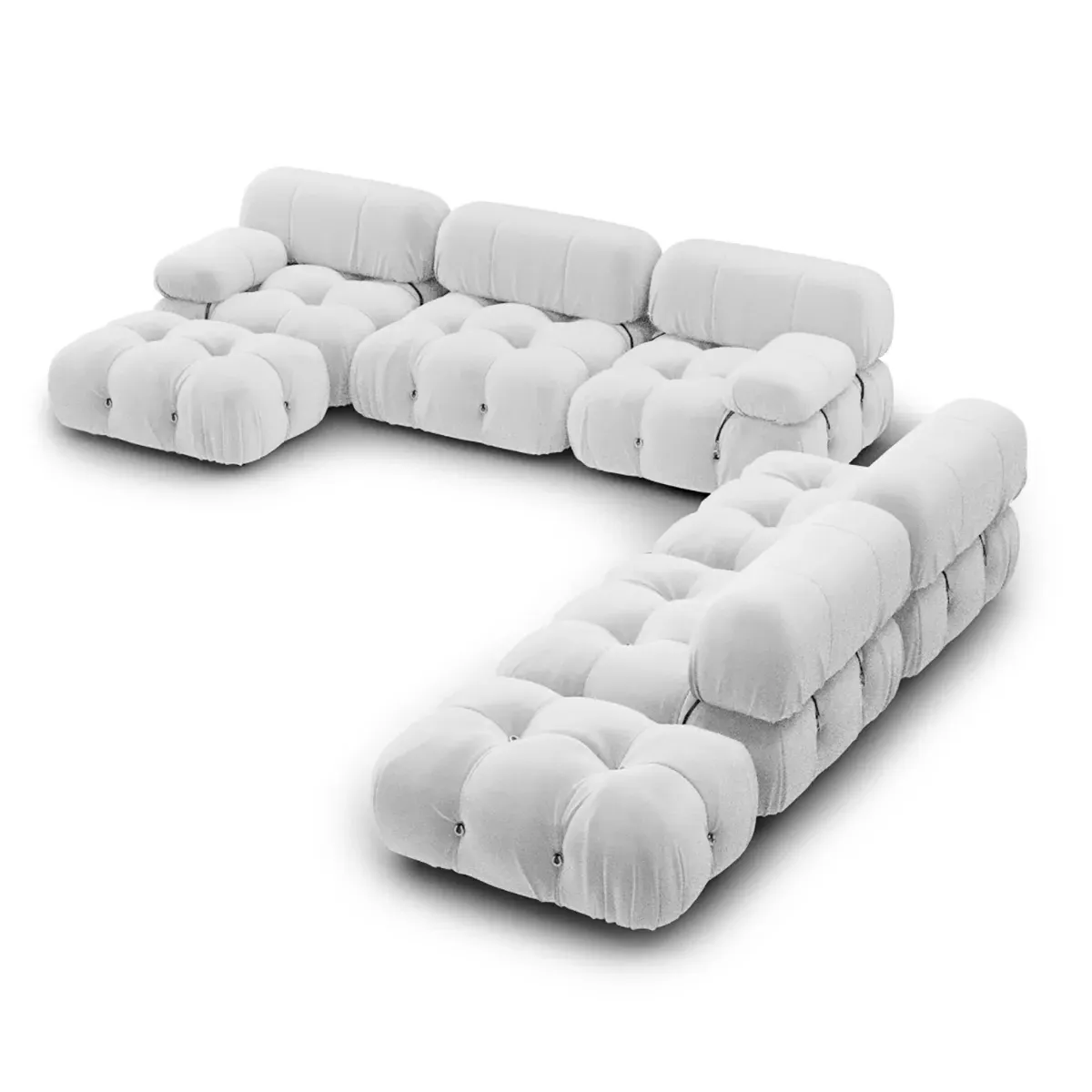 Bellini Sofa Combination 007 - Glacier White, Faux Mohair Velvet product
