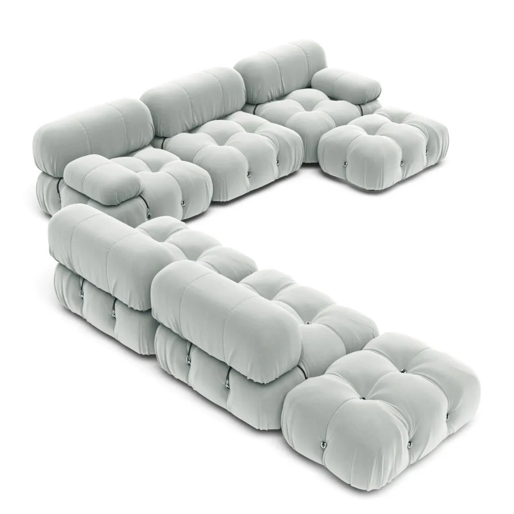Bellini Sofa Combination 007 - Platinum Silver, Velvet product