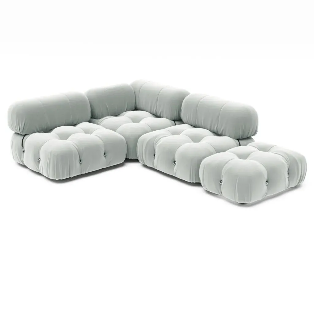 Bellini Sofa Combination 009 - Platinum Silver, Velvet product