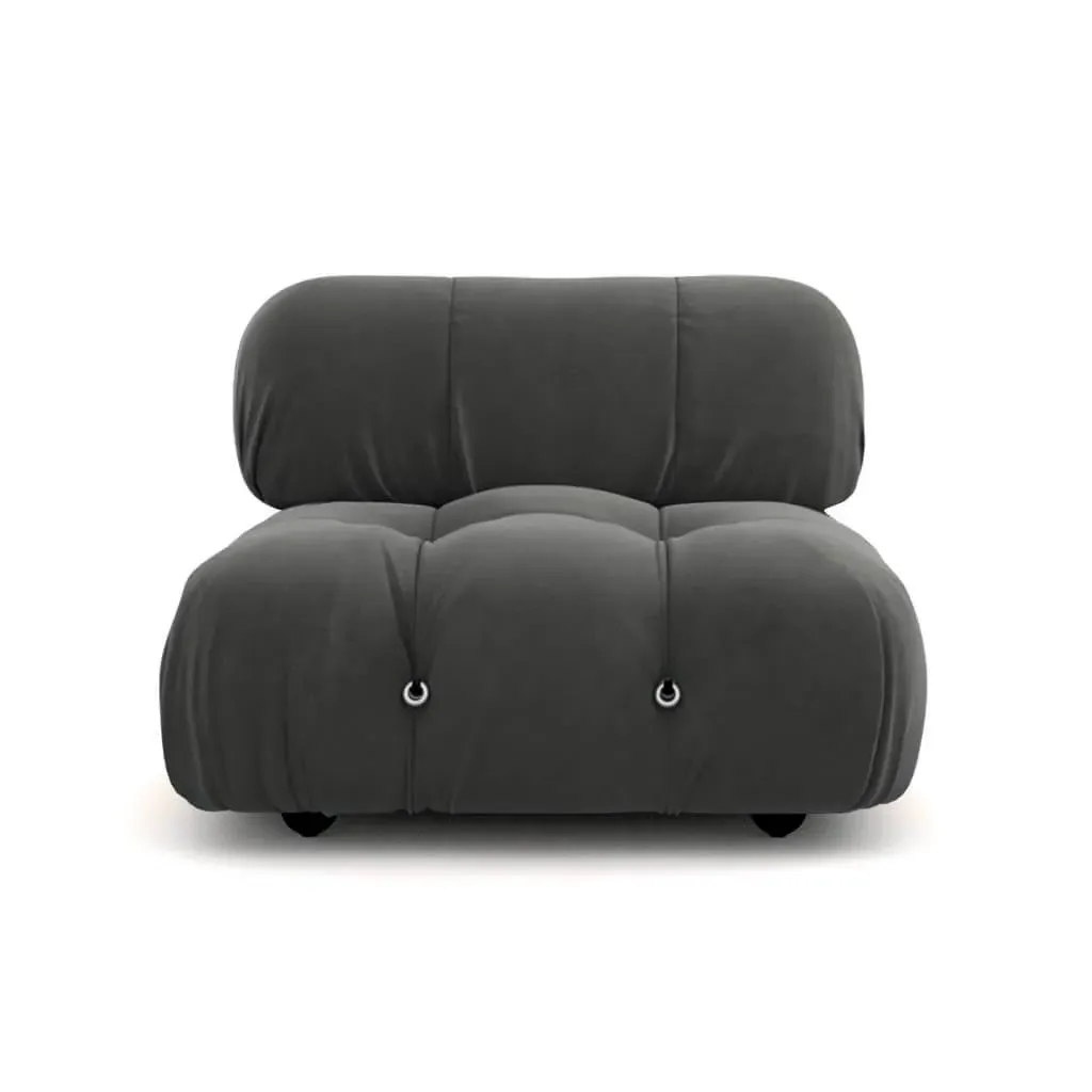Bellini Sofa Middle Module - Charcoal, Suede product
