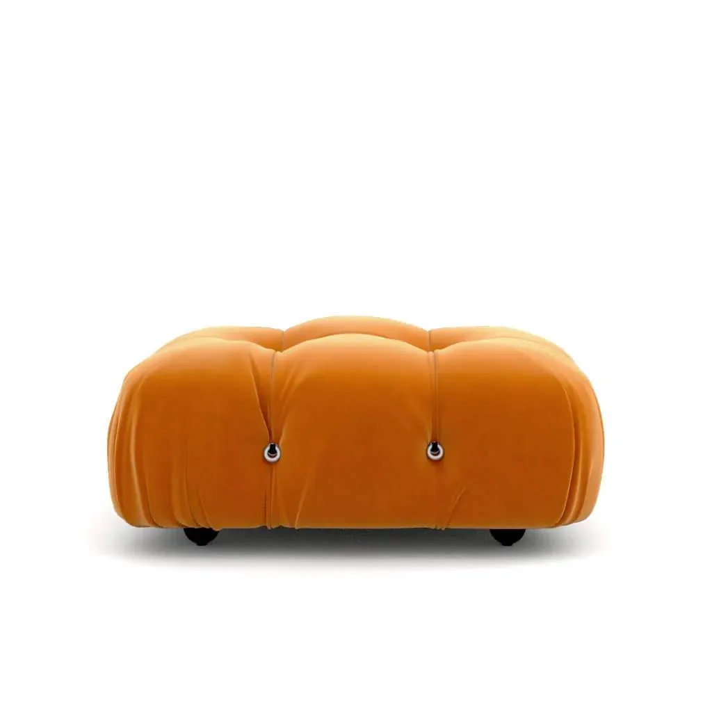 Bellini Sofa Ottoman - Tangerine Orange, Velvet product