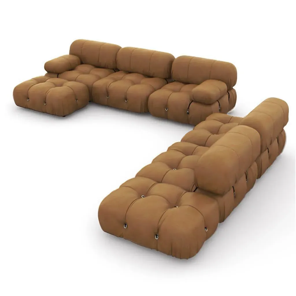 Bellinisofa Combination 007 Sectional Sofa - Caramel, Vintage Leather product