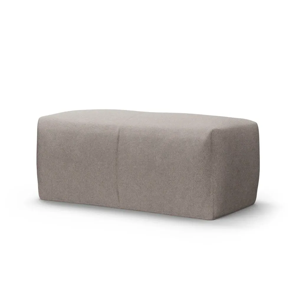 Leandro Ottoman - Wheat Grey, Cashmere product