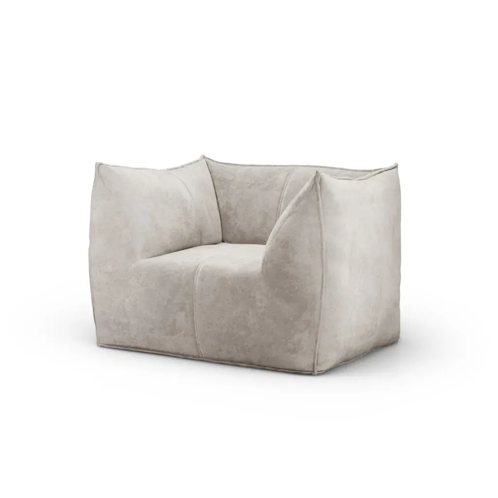 Leandro Single Armchair - Beige Grey, Chenille product