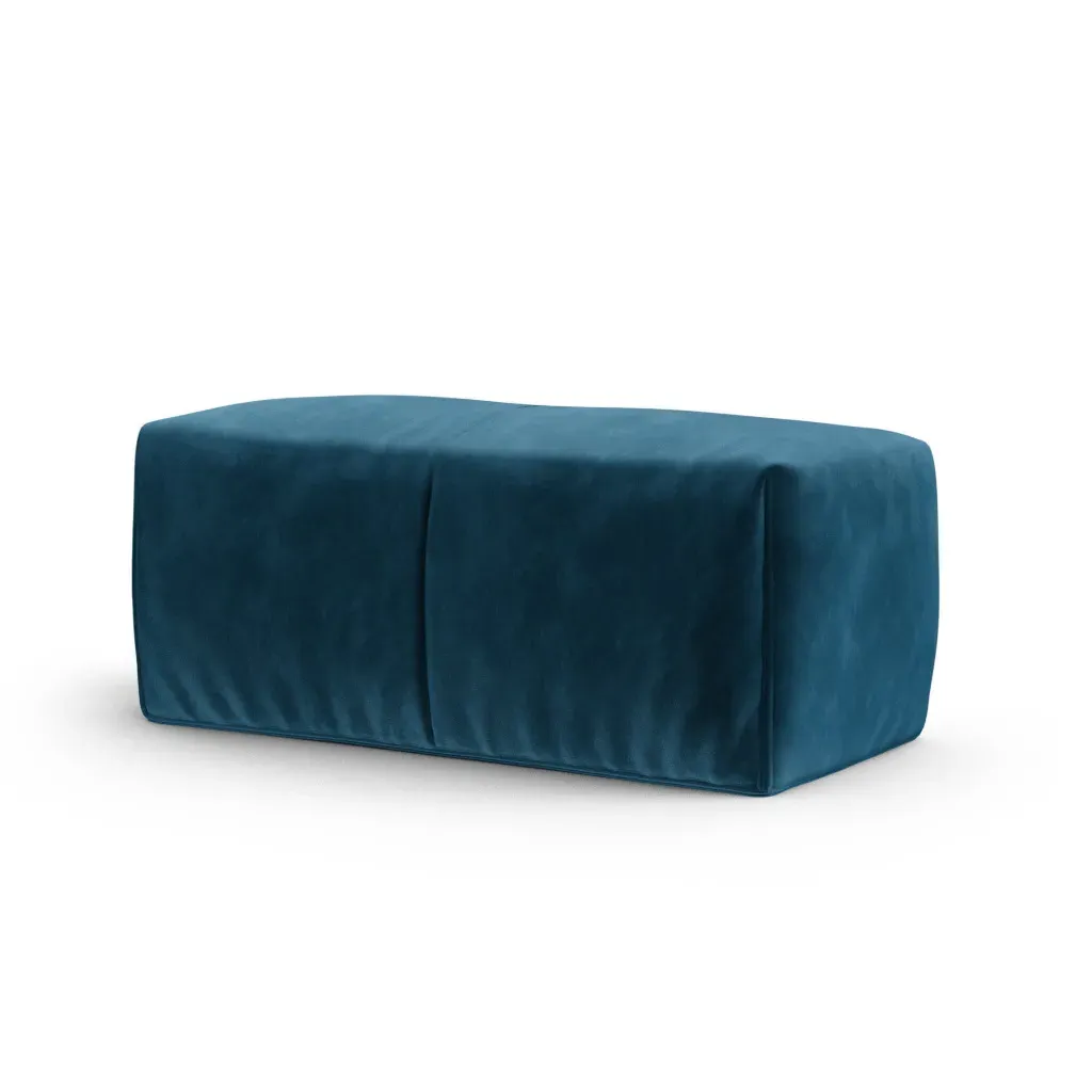 Mario Bellini Leandro Sofa Ottoman - Ash Blue, Cotton Velvet product