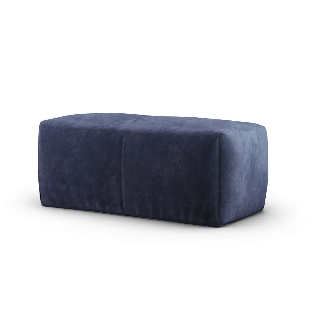 Mario Bellini Leandro Sofa Ottoman - Azure Blue, Chenille product