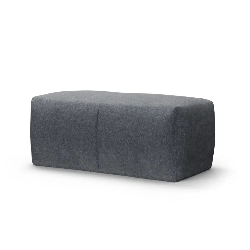 Mario Bellini Leandro Sofa Ottoman - Dark Grey, Cashmere product