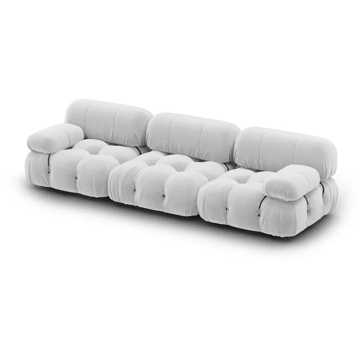 Mario Bellini Combination 008 Sectional Sofa - Glacier White, Faux Mohair Velvet product