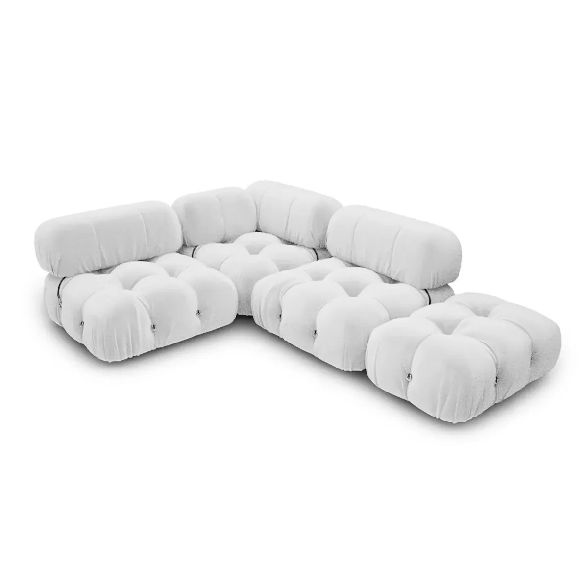 Mario Bellini Combination 009 Modular Sectional Sofa - Glacier White, Faux Mohair Velvet product