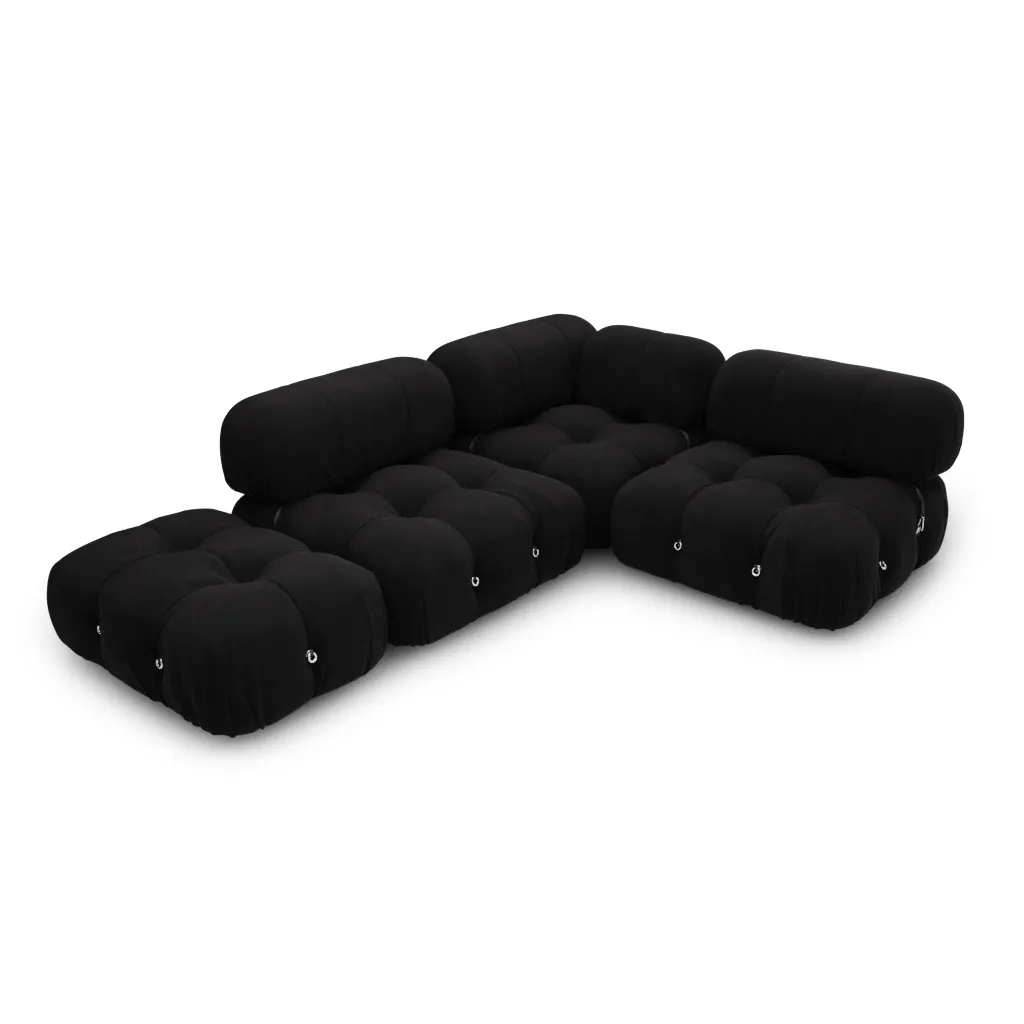 Mario Bellini Combination 009 Modular Sofa - Shadow Black, Faux Mohair Velvet product