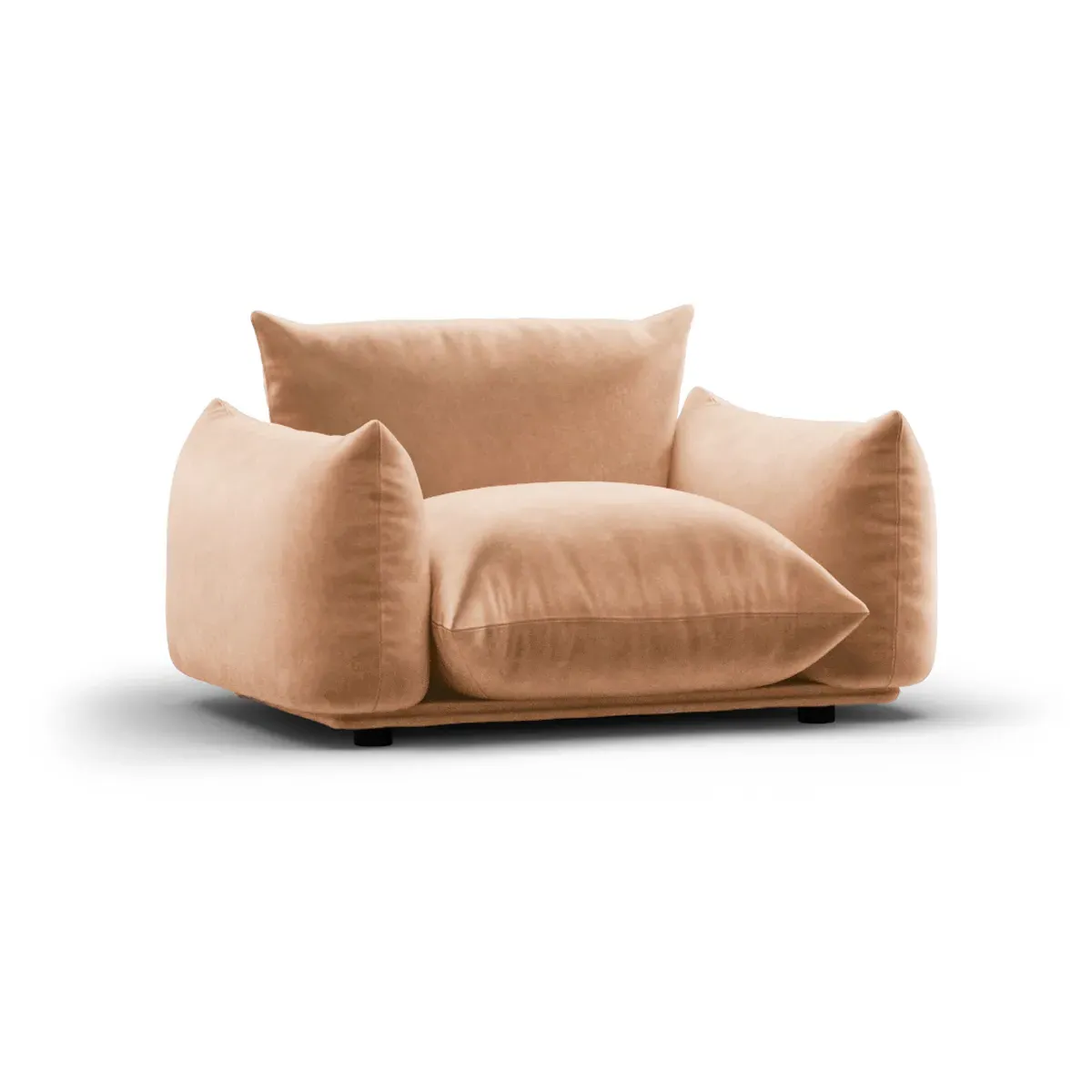 Marenco Armchair - Blush Beige, Faux Mohair Velvet product