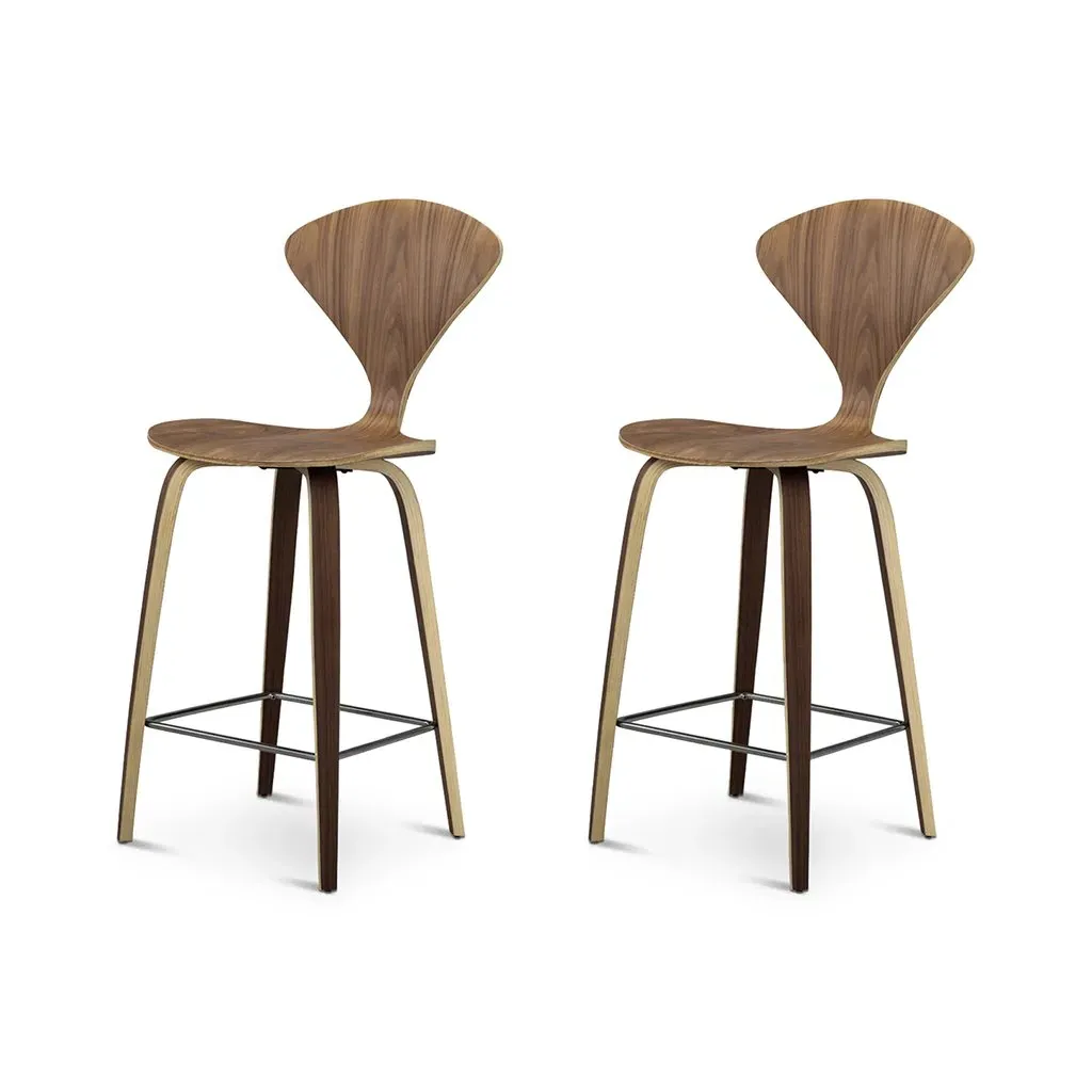Norman Counter Stools Set of Two - American Walnut Veneer product