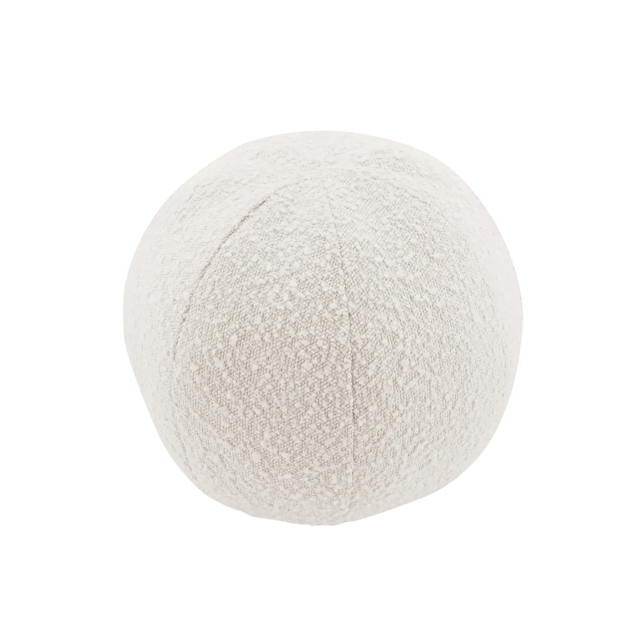 Ollie Round Sphere Ball Pillow - Tan Brown, Vegan Leather product