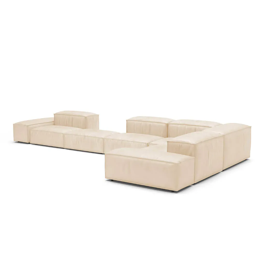 Extrasoft Modular Block Sofa Combination 003 - Ivory Cream, Vegan Leather product