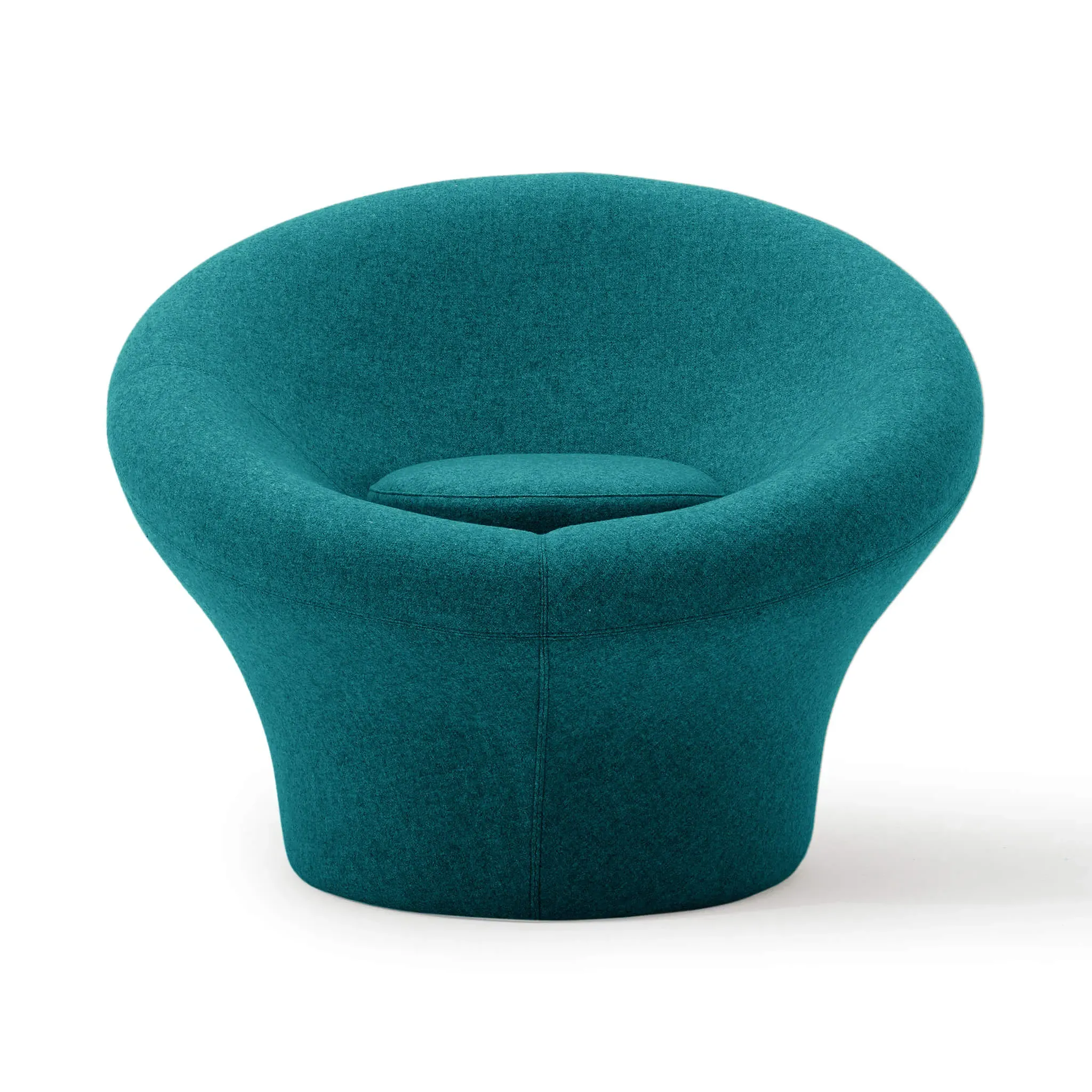 Mushroom Upholstered Fiberglass Armchair - Pine Green, Cashmere product