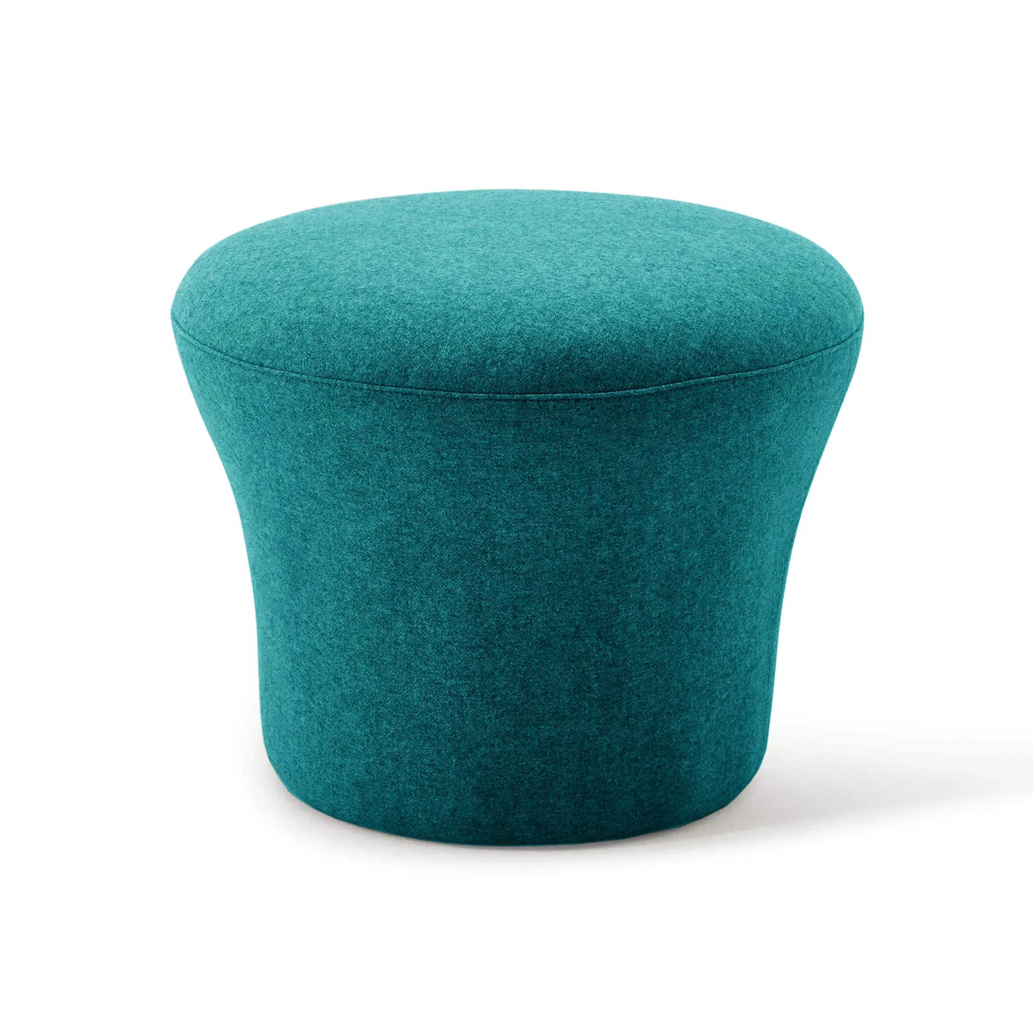 Mushroom Upholstered Fiberglass Ottoman - Pine Green, Cashmere product