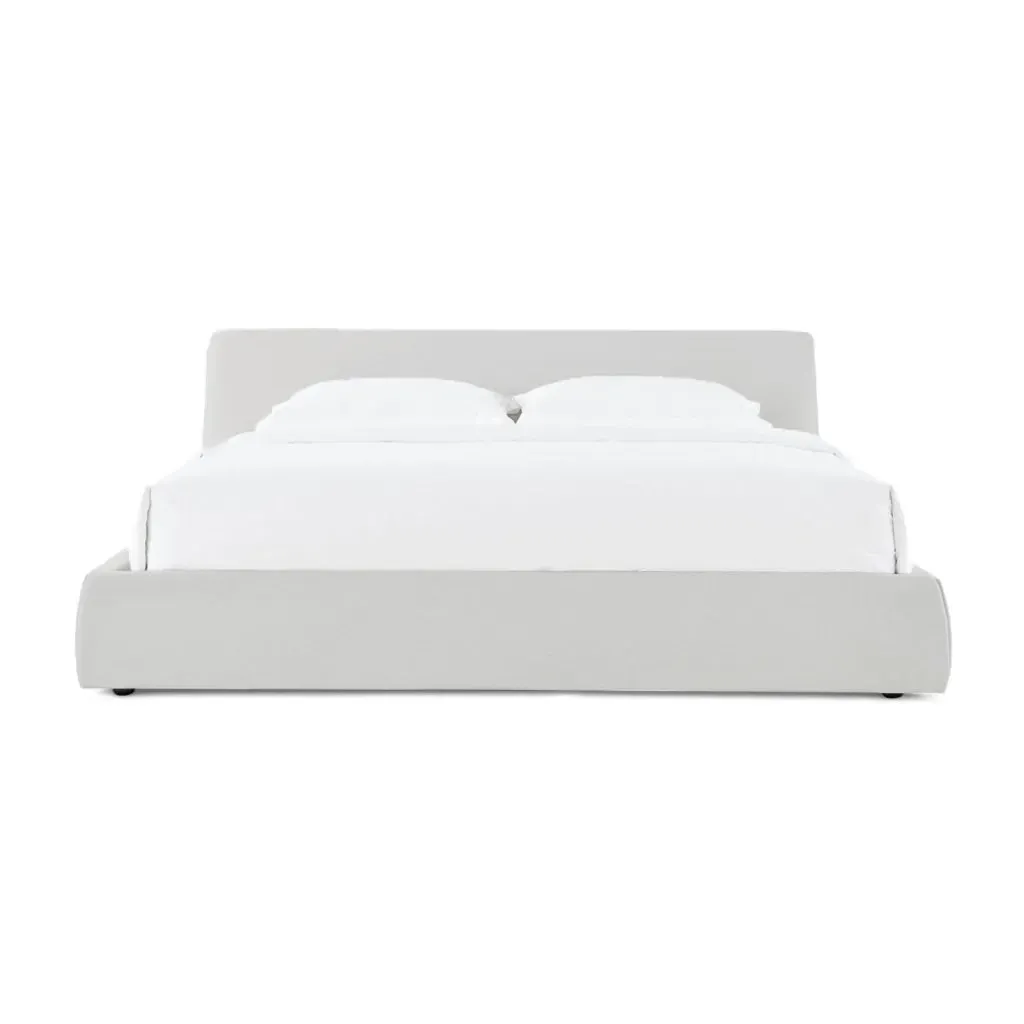 Toby Queen Size Upholstered Bed with Storage - Light Grey product