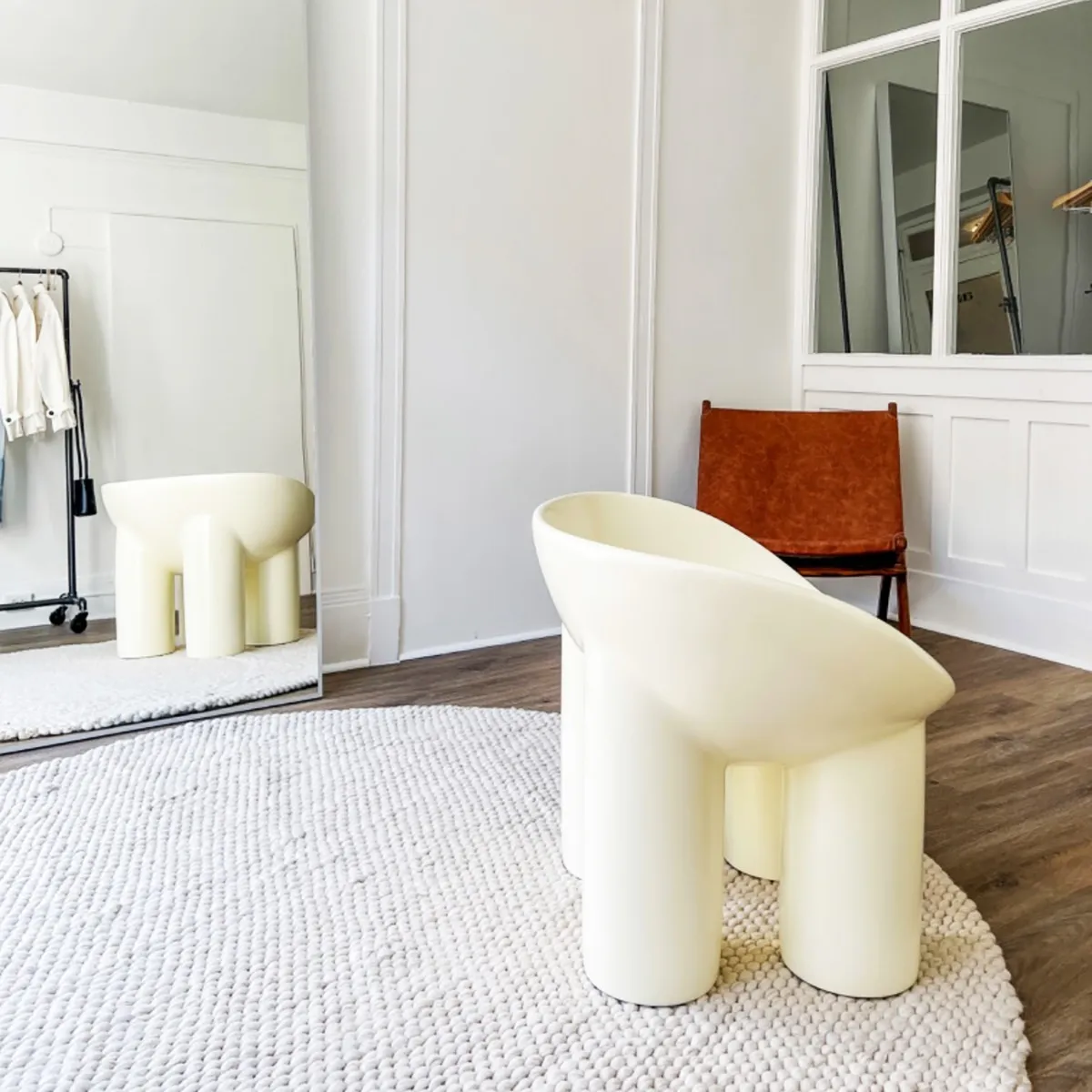 Roly Poly Fiberglass Armchair - White product