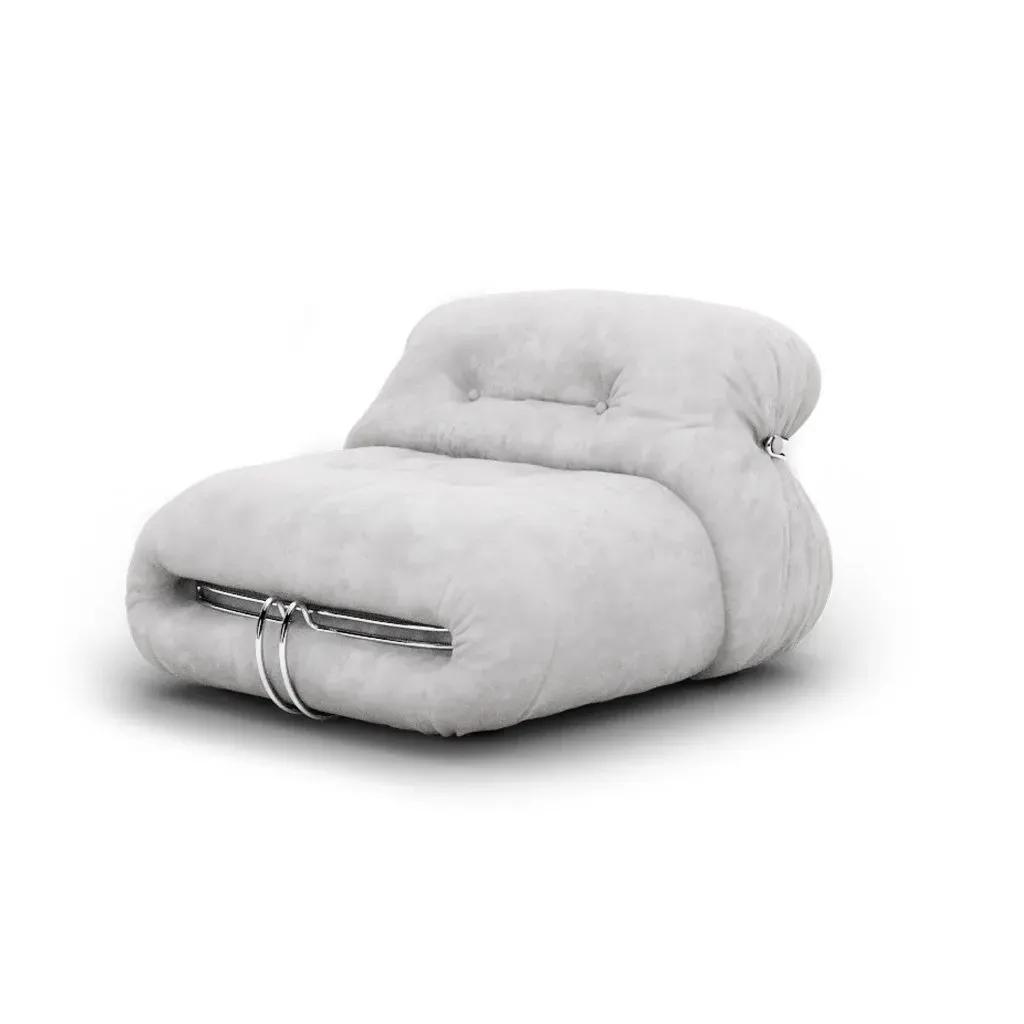 Soriana Single Sofa - Beige, Suede product