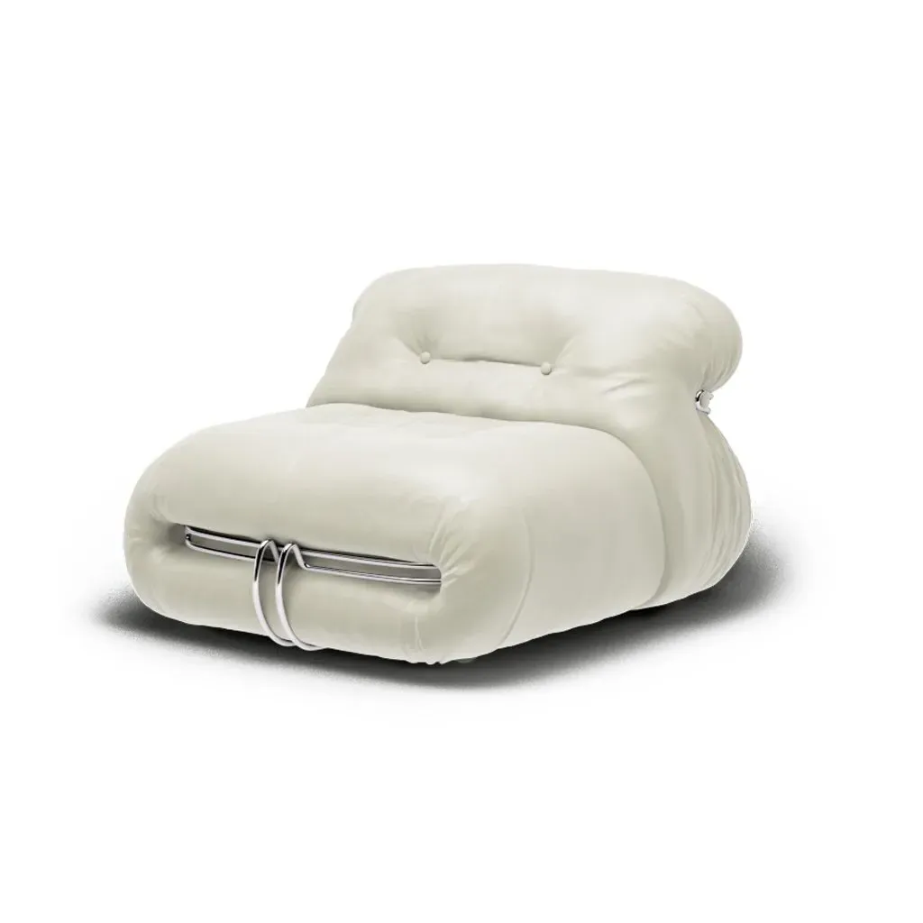 Soriana Single Sofa - Bone, Aniline Leather product