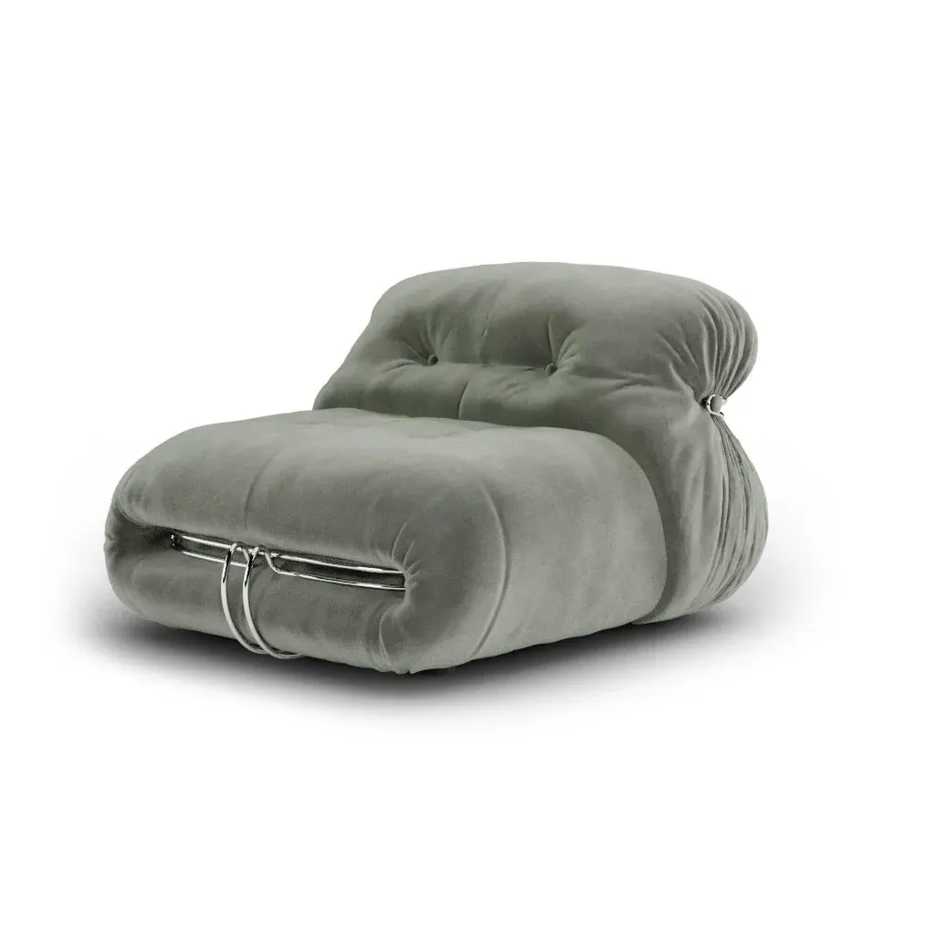 Soriana Single Sofa - Seal Grey, Cotton Velvet product