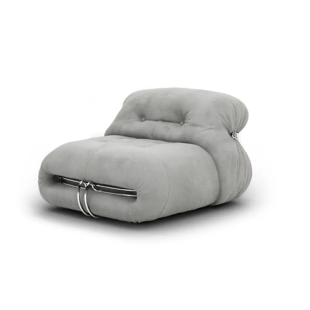 Soriana Single Sofa - Taupe, Suede product
