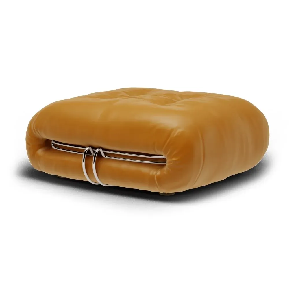 Soriana Sofa Ottoman - Camel, Aniline Leather product