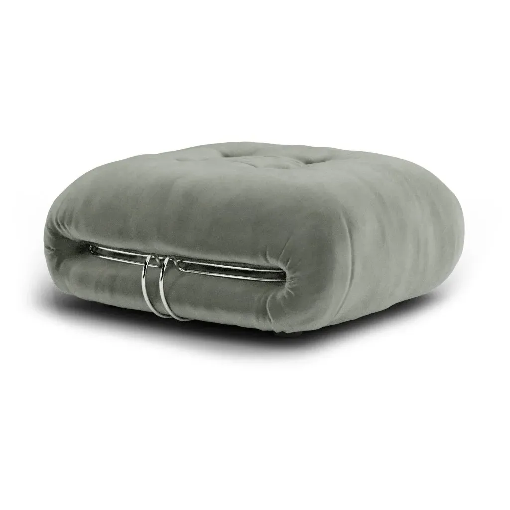 Soriana Sofa Ottoman - Seal Grey, Cotton Velvet product