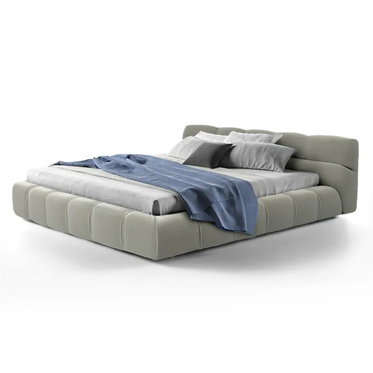 Chesterfield Tufted Queen Size Bed Frame - Platinum Silver, Velvet product