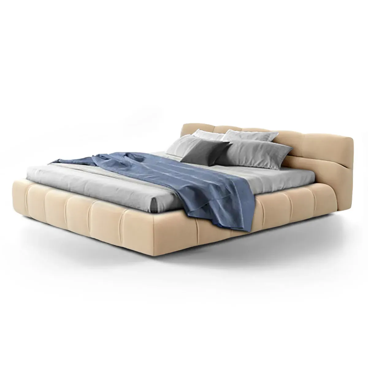 Tufted Chesterfield Queen Size Bed Frame - Champagne, Velvet product