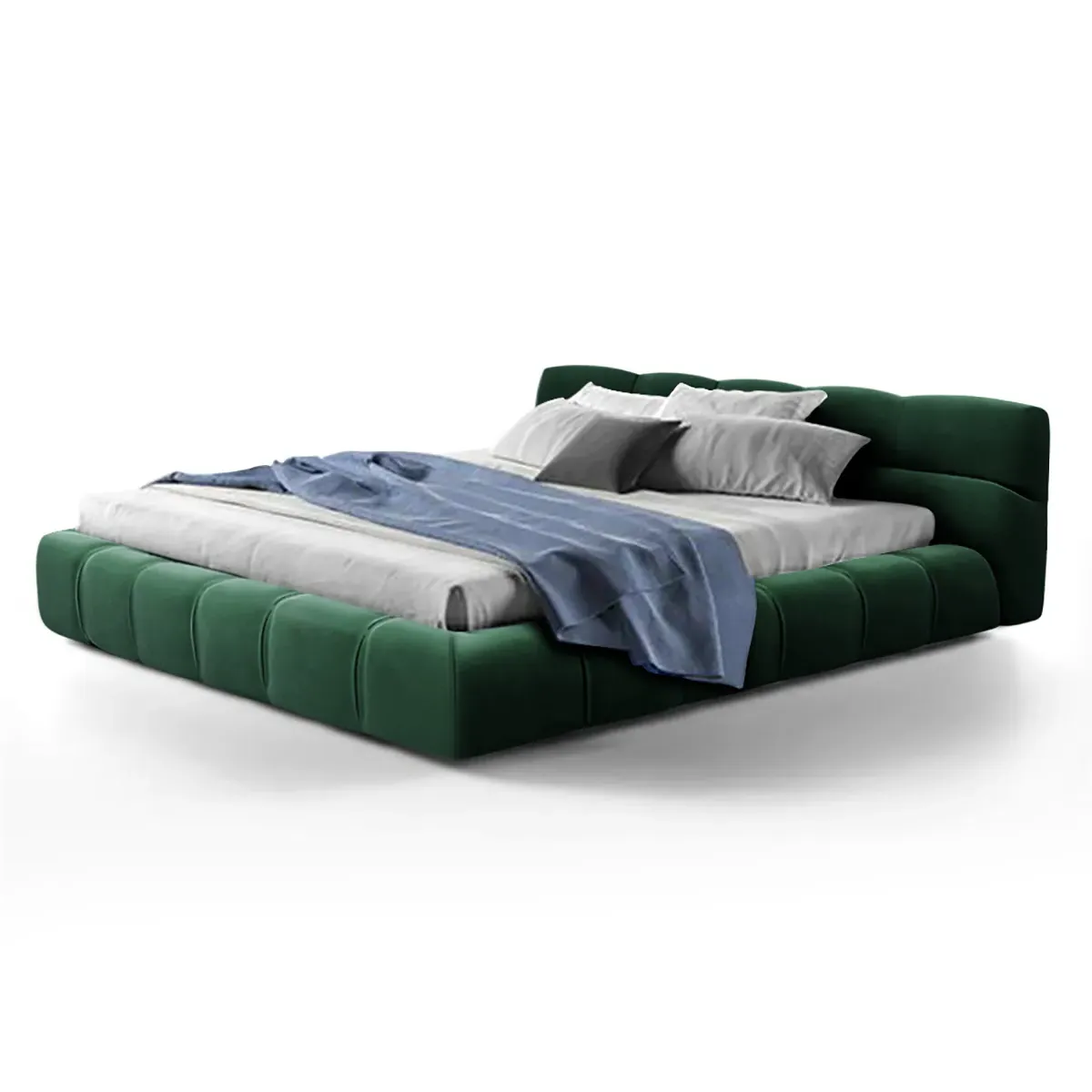 Tufted Chesterfield Queen Size Bed Frame - Empress Green, Velvet product