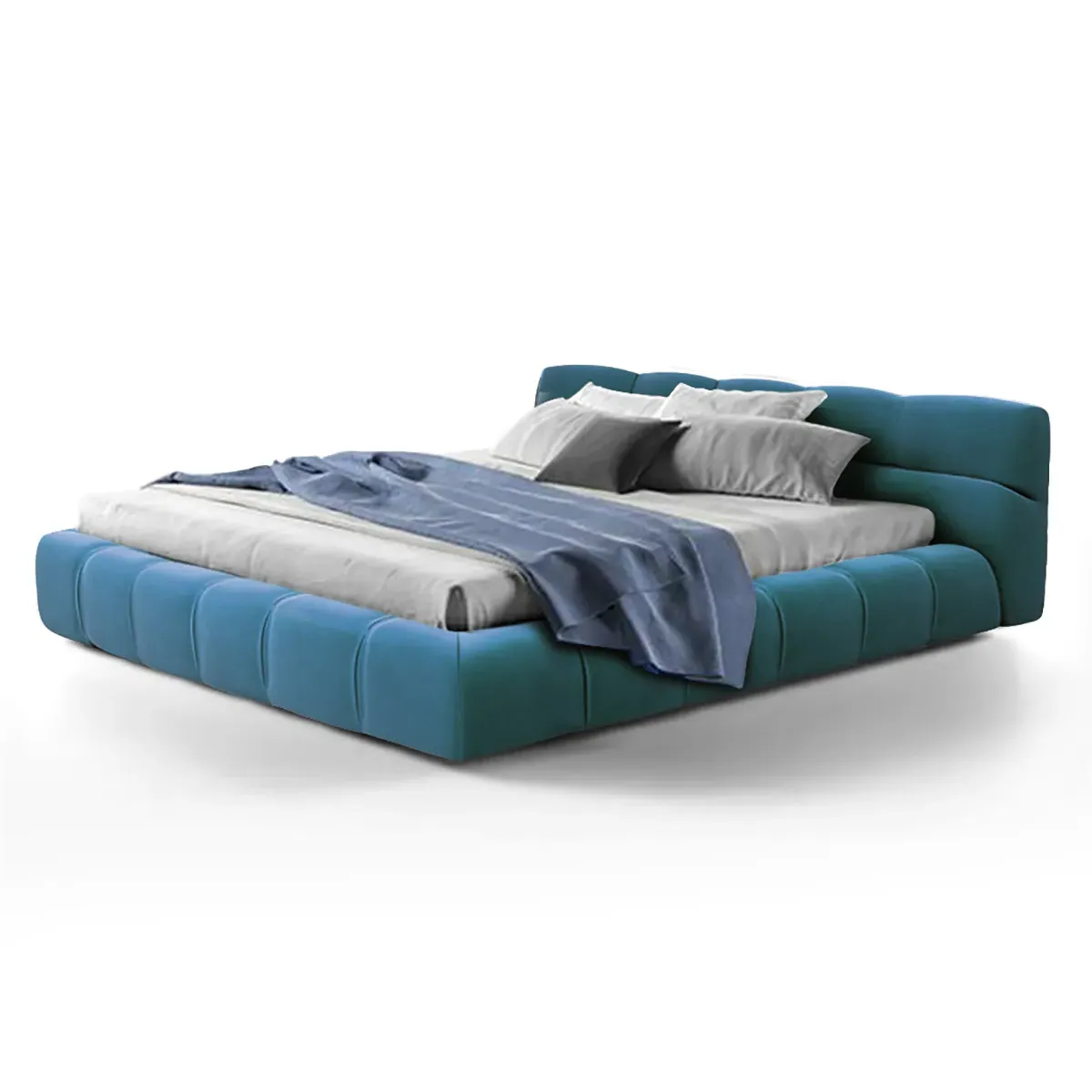 Tufted Chesterfield Queen Size Bed Frame - Indigo Blue, Velvet product
