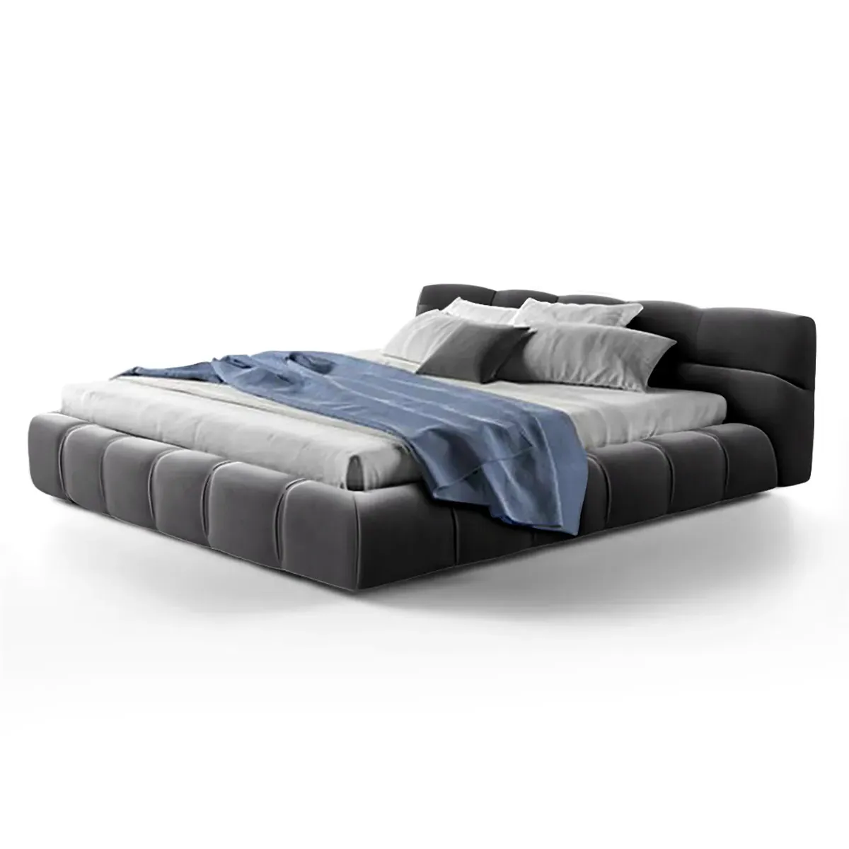 Tufted Chesterfield Queen Size Bed Frame - Phantom Grey, Velvet product